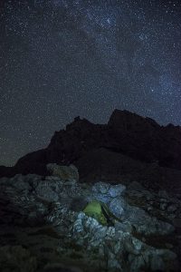Camping under the stars in the Tetons