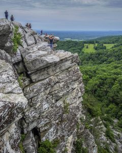 Hikers at the Bonticou Crag in the Gunks
