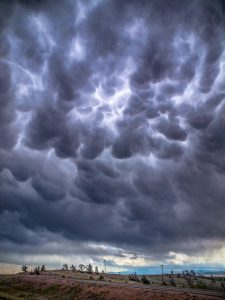 The clouds above I-80 in Wyoming